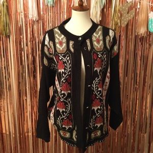 Look Exclusive Black Pattern Sweater